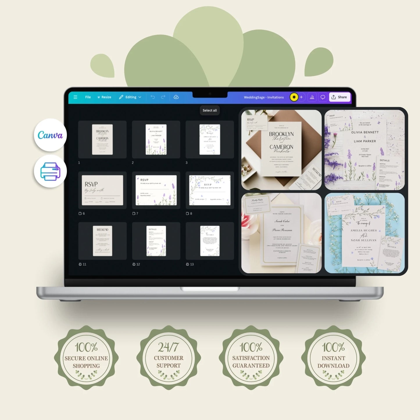 Wedding Invitation Templates Bundle
