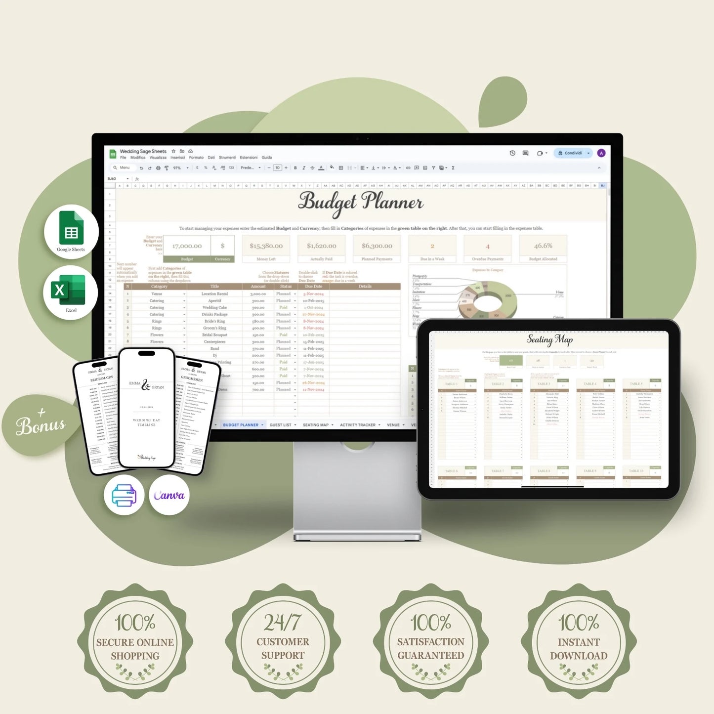 Wedding Google Sheets